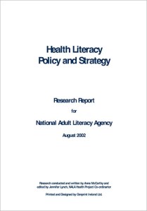 Health literacy policy and strategy a research report 2002