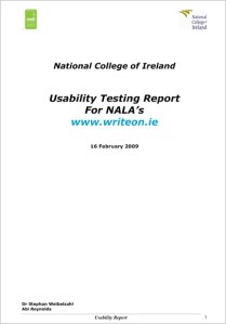 Writeon.ie usability testing report