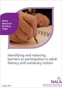 Identifying and reducing barrier to participation in adult literacy and numeracy 2010