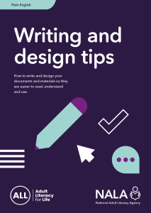 Cover of Writing and design tips