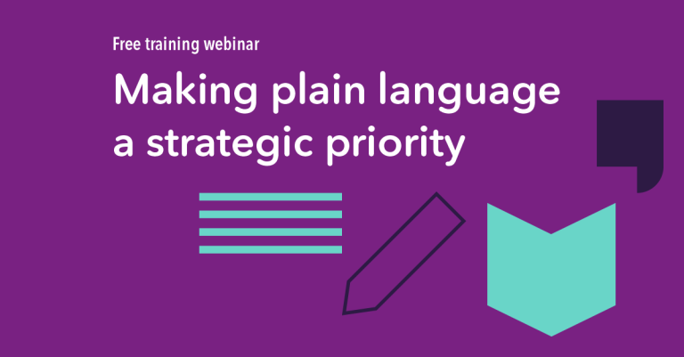 Making plain language a strategic priority