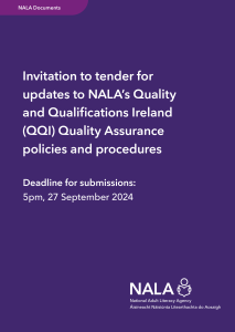 NALA Invitation to tender for updates to NALA’s QQI Quality Assurance policies and procedures- book cover