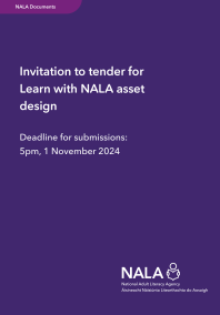 Invitation to tender Learn with NALA Asset design. Deadline 1 Nov 2024