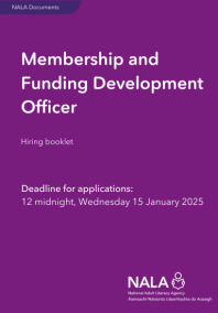 NALA Membership and Funding Development Officer Jan 2025 - Cover