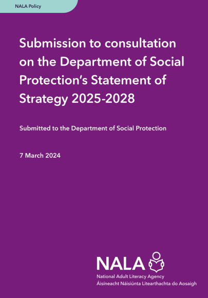 Submission to Department of Social Protection Statement of strategy 2025-2028